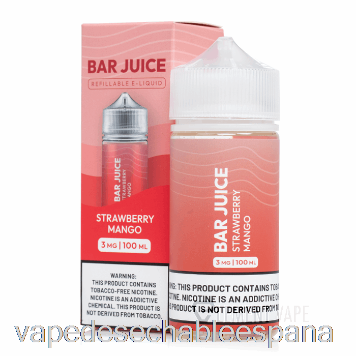 Vape Desechable España Fresa Mango - Barrita Jugo - 100ml 0mg